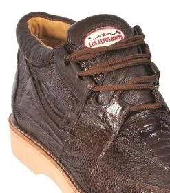 Los Altos Genuine Ostrich Leg Casual Ankle Boot - Brown -Fashionable Costume LSAL ZA050507 2 94558.1612275053