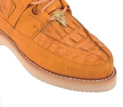 Los Altos Genuine Caiman & Ostrich Casual Ankle Boot - Buttercup 5 Los Altos Genuine Caiman & Ostrich Casual Ankle Boot - Buttercup -Fashionable Costume LSAL ZA052802 3 11873.1612207895