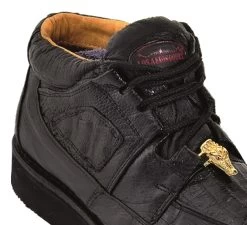 Los Altos Genuine Caiman & Ostrich Casual Ankle Boot - Black -Fashionable Costume LSAL ZA052805 2 31611.1612209436