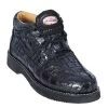 Los Altos Genuine Caiman Casual Ankle Boot - Black