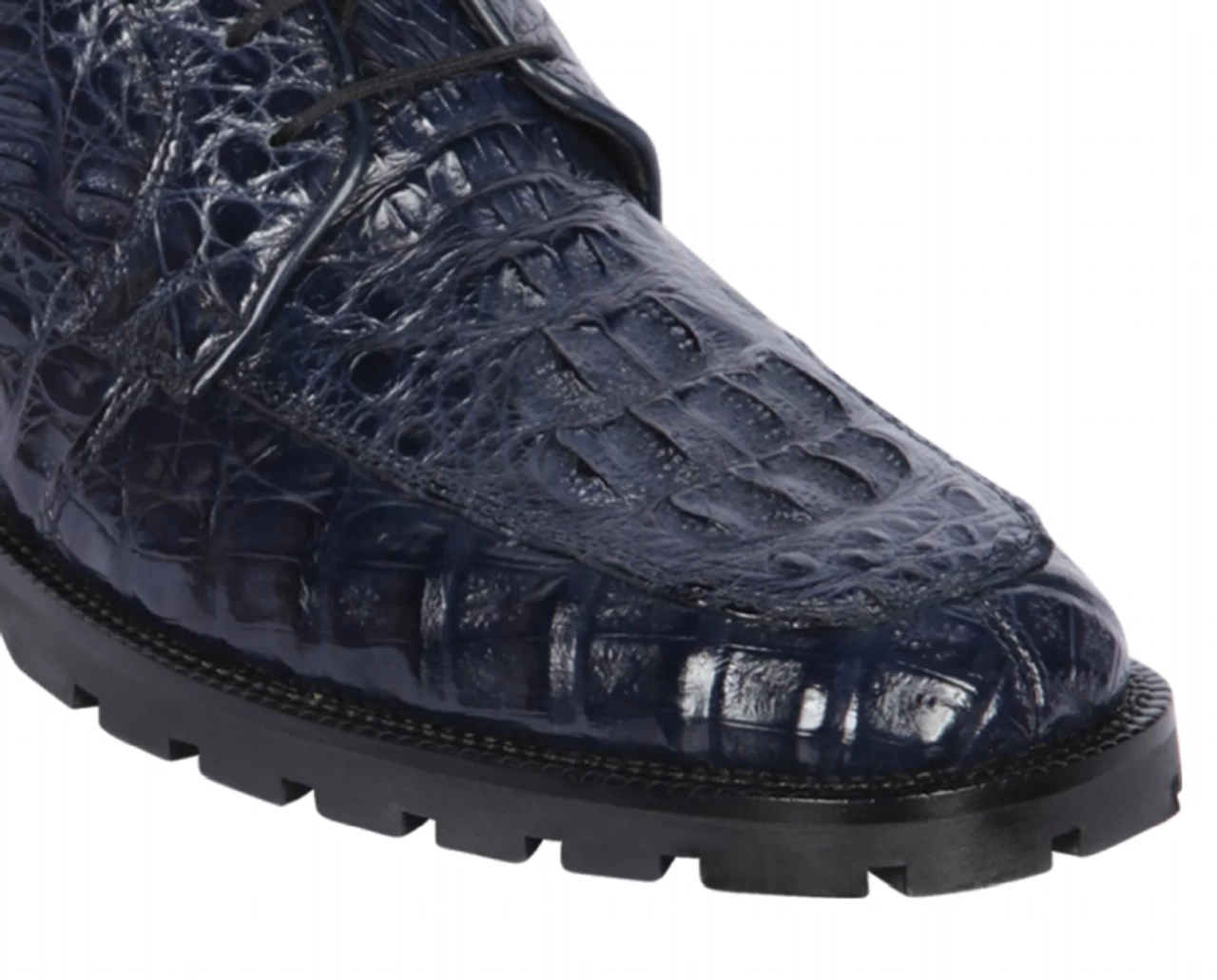 Los Altos Genuine Navy Blue Caiman Hornback Ankle Boot 2 Los Altos Genuine Navy Blue Caiman Hornback Ankle Boot - Image 2