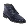 Los Altos Genuine Navy Blue Caiman Hornback Ankle Boot