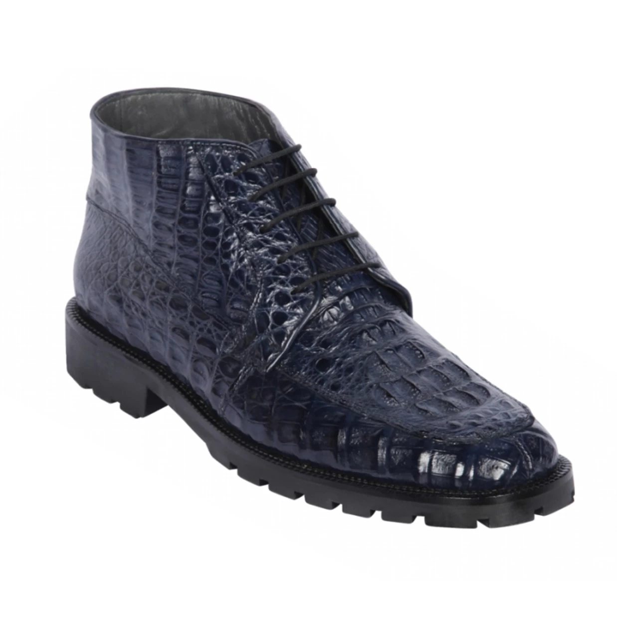 Los Altos Genuine Navy Blue Caiman Hornback Ankle Boot 1 Los Altos Genuine Navy Blue Caiman Hornback Ankle Boot