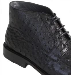 Los Altos Genuine Ostrich Quill Ankle Boot - Black 5 Los Altos Genuine Ostrich Quill Ankle Boot - Black -Fashionable Costume LSAL ZA20603LTH 05 2 77164.1610747375