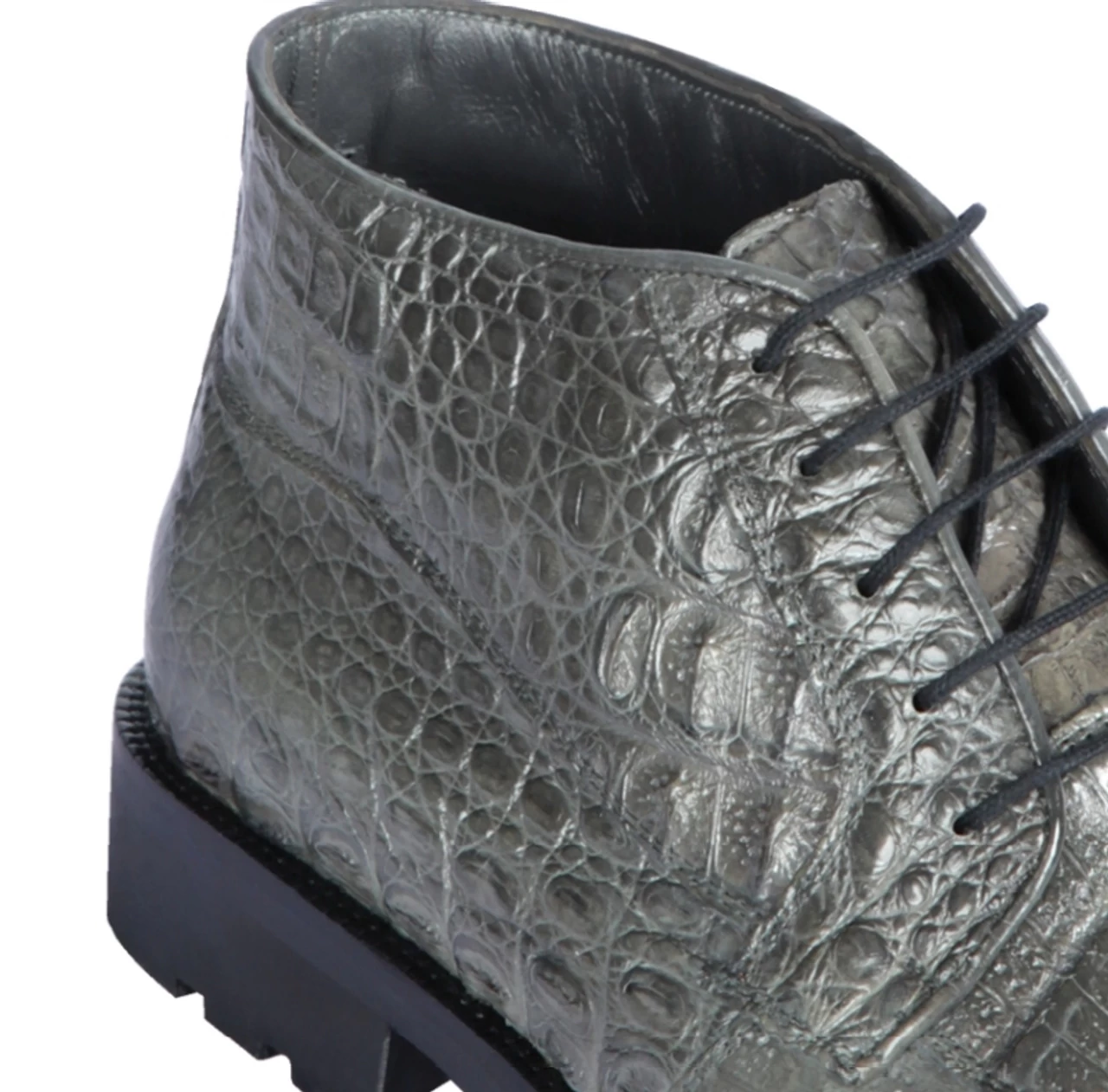 Los Altos Genuine Grey Caiman Belly Ankle Boot 3 Los Altos Genuine Grey Caiman Belly Ankle Boot - Image 3