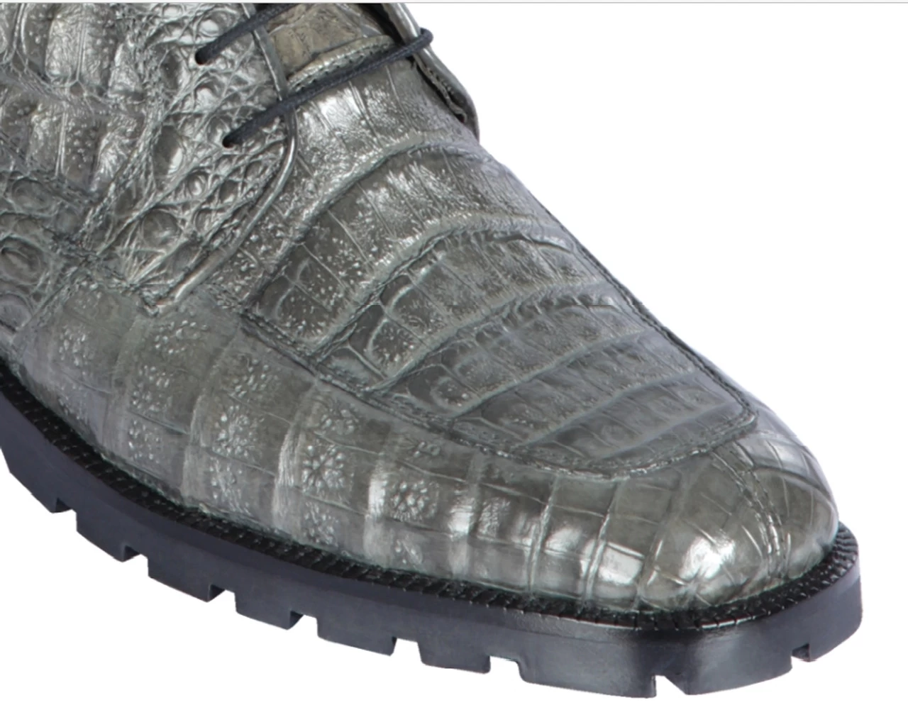 Los Altos Genuine Grey Caiman Belly Ankle Boot 4 Los Altos Genuine Grey Caiman Belly Ankle Boot - Image 4