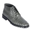 Los Altos Genuine Grey Caiman Belly Ankle Boot