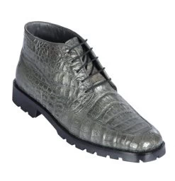 Los Altos Genuine Grey Caiman Belly Ankle Boot