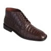 Los Altos Genuine Caiman Belly Ankle Boot - Brown