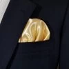 Light Gold Satin Pre-Folded Pocket Square Insert