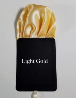 Light Gold Satin Pre-Folded Pocket Square Insert -Fashionable Costume Light gold ebay 74119.1683137388
