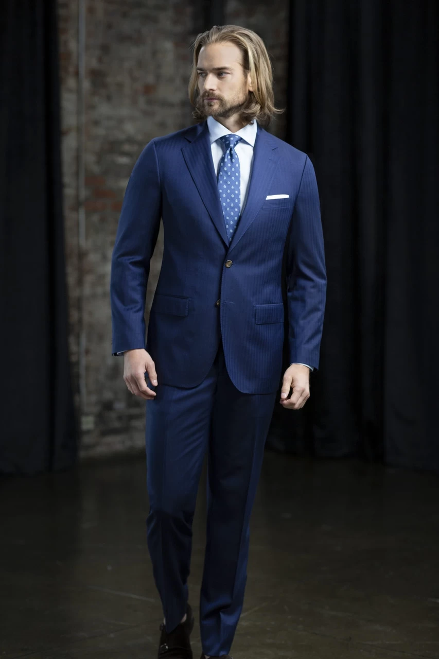 MaxDavoli Super 150's Herringbone Weave Wool Suit 1 MaxDavoli Super 150's Herringbone Weave Wool Suit