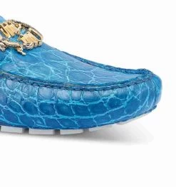 Mauri Genuine Alligator Blue Driver Loafer Shoe -Fashionable Costume MRI SH 3404 1 BL 3 47769.1668363407