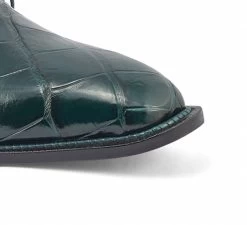 Mauri Genuine Alligator And Velvet Dress Shoe - Hunter Green -Fashionable Costume MRI SH 4948GR 4 59951.1636133590
