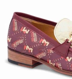 Mauri Genuine Cream Alligator With Berry Logo Loafer Shoe -Fashionable Costume MRI SH 4954 1 RD 4 37472.1668285490