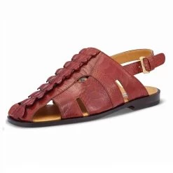 Mauri Genuine Ostrich Leg And Hornback Sandal