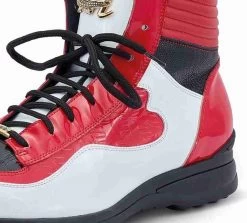 Mauri Genuine Red & Black Crocodile & Ostrich High Top Sneakers 8 Mauri Genuine Red & Black Crocodile & Ostrich High Top Sneakers -Fashionable Costume MRI SN 8401 RD B 5 08097.1668283845