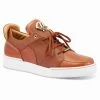 Mauri Genuine Crocodile & Patent Leather Italian Sneaker - Cognac