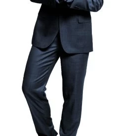MaxDavoli 2-Button Super 150's Wool Sharkskin Suit -Fashionable Costume MXD MD BA8005 blue 97241.1565894685