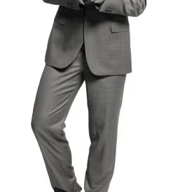 MaxDavoli 2-Button Super 150's Wool Sharkskin Suit -Fashionable Costume MXD MD BA8005 grey 27265.1565894677