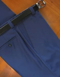MaxDavoli Super 150's Wool Dress Slacks - Flat Fronts