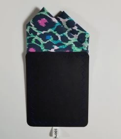 100% Cotton Pre-Folded Pocket Square Handkerchief Insert - Navy & Green Abstract Floral -Fashionable Costume Navy Green Abstract Floral 2 23966.1684604832