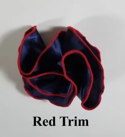 Antonio Ricci 2-in-1 Pouf Round Pocket Square - Red On Navy 5 Antonio Ricci 2-in-1 Pouf Round Pocket Square - Red On Navy -Fashionable Costume Navy Red2 40296.1651005925