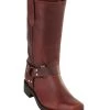 Original Michel Boot Co. Grasso Finish Leather Tall Biker Boot - Honeycomb Sole