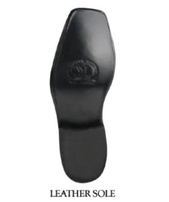 Original Michel Boot Co. Nappa Leather Snub Toe Biker Ankle Boot - Leather Sole -Fashionable Costume ORB H55B LTH sole 28982.1522507910