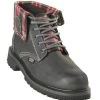 Original Michel Boot Co. Leather & Flannel Lined Hiking Or Work Boot - Grey