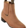 Original Michel Boot Co. Suede Charro Ankle Boot - Leather Sole