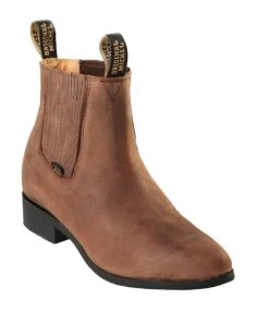 Original Michel Boot Co. Suede Charro Ankle Boot - Rubber Sole -Fashionable Costume ORB H64 SU BR 52922.1520536301