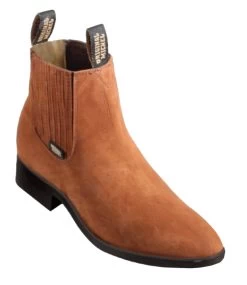 Original Michel Boot Co. Suede Charro Ankle Boot - Rubber Sole
