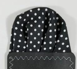 Black Polka Dots - 100% Cotton Pre-Folded Pocket Square Insert -Fashionable Costume Polkadot black close2 15305.1641486592