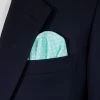Aqua Blue Polka Dots - 100% Cotton Pre-Folded Pocket Square Insert