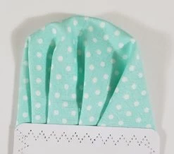 Aqua Blue Polka Dots - 100% Cotton Pre-Folded Pocket Square Insert -Fashionable Costume Polkadot blue close2 34773.1641486272