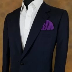 Deep Purple 100% Silk Pre-Folded Pocket Square Insert -Fashionable Costume Purple solid 92211.1682528879