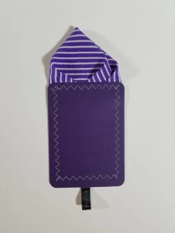 Purple And White Stripe 100% Silk Pre-Folded Point Pocket Square Insert -Fashionable Costume Purple stripe point horizontal 85812.1658636723