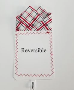 100% Cotton Pre-Folded Pocket Square Handkerchief Insert - Red & Grey Plaid -Fashionable Costume Red Grey Plaid 3 86930.1684778950