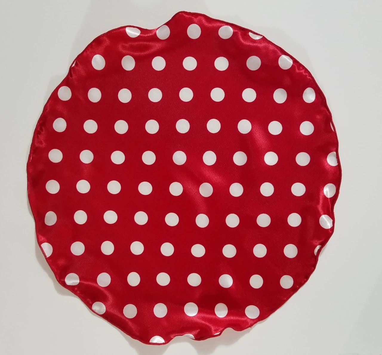 Antonio Ricci 2-in-1 Pouf Round Pocket Square - Red With White Polka Dots 4 Antonio Ricci 2-in-1 Pouf Round Pocket Square - Red With White Polka Dots - Image 4
