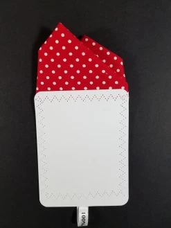 Small White Dots On Red 100% Cotton Pre-Folded Pocket Square Handkerchief Insert - 2 Point -Fashionable Costume Red dot 3 92615.1676399914