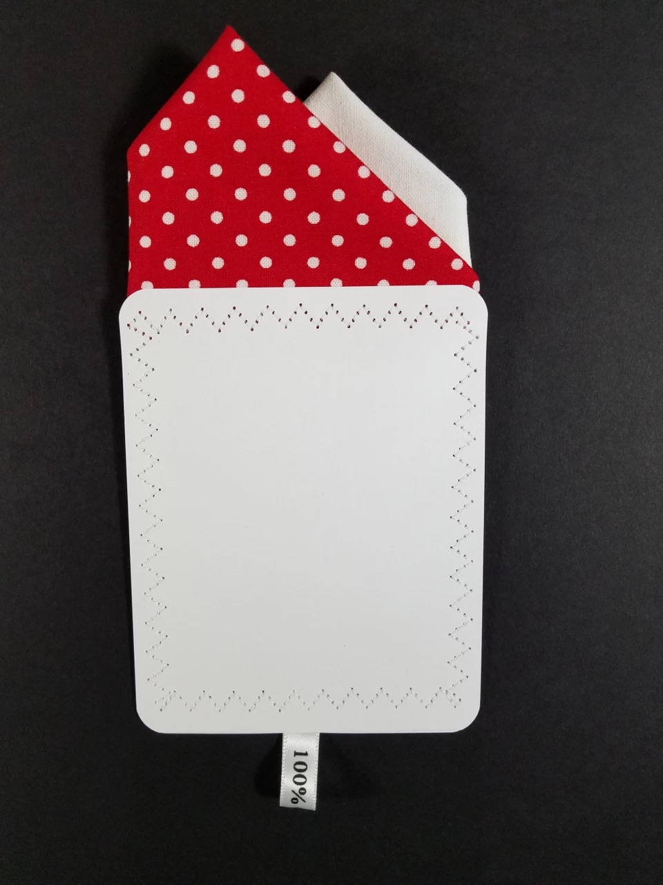 Two-Tone Red Polka Dots With White 100% Cotton Pre-Folded Pocket Square Insert 5 Two-Tone Red Polka Dots With White 100% Cotton Pre-Folded Pocket Square Insert - Image 5