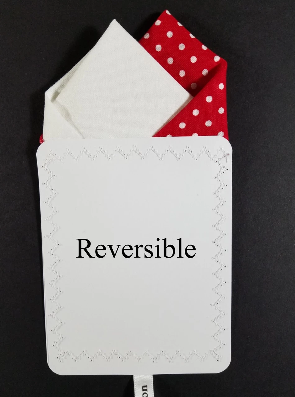 Two-Tone Red Polka Dots With White 100% Cotton Pre-Folded Pocket Square Insert 6 Two-Tone Red Polka Dots With White 100% Cotton Pre-Folded Pocket Square Insert - Image 6