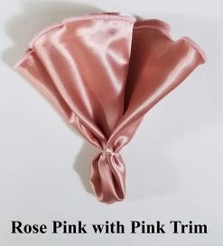 Antonio Ricci 2-in-1 Pouf Round Pocket Square - Rose Pink -Fashionable Costume Rose Solid2 ebay 42708.1654626831