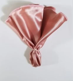 Antonio Ricci 2-in-1 Pouf Round Pocket Square - Rose Pink -Fashionable Costume Rose White2 47551.1654626831