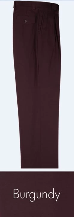 Tiglio 100% Wool Pleated Wide-Legged Slacks 19 Tiglio 100% Wool Pleated Wide-Legged Slacks -Fashionable Costume TGL WL2576 burg 96720.1527006954