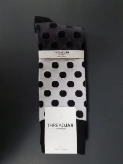 ThreadJar Premium Cotton & Spandex Socks - Multi Color Dot Design -Fashionable Costume TJ SK 750 3 19837.1644792902