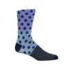 ThreadJar Premium Cotton & Spandex Socks - Blue & Purple Dot