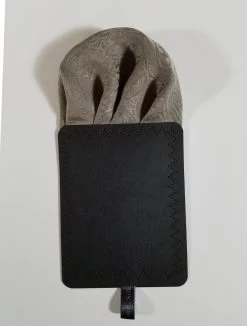 100% Silk Pre-Folded Fan Design Pocket Square Insert - Taupe Paisleys -Fashionable Costume Taupe Paisley Fan5 01903.1642186454