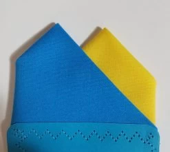 Ukraine Flag Color - Men's Cotton Pre-folded Pocket Square Handkerchief Insert -Fashionable Costume Ukraine5 01818.1677014724